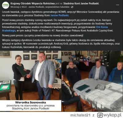 michalxd21 - Tymczasem stadnina w Janowie Podlaskim będzie miała 7 dyrektora od 2020 ...