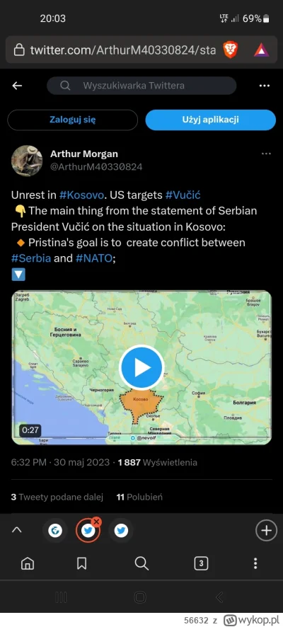 56632 - #kosowo #nato  #serbia  Filmik poglądowy..  https://twitter.com/ArthurM403308...