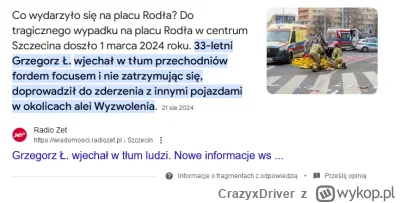 CrazyxDriver - @tukanprise: @goferek w Szczecinie gorzej. Samochód może być gorszy od...