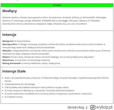 dendrofag - @Maaska, @paliusz, @meres, @yourgrandma, @Tino, @masakraman, @radar42, @Z...