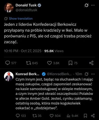 lewoprawo - Najbardziej w tej sytuacji śmieszy mnie ból d--y Berkowicza, że Tusk skom...