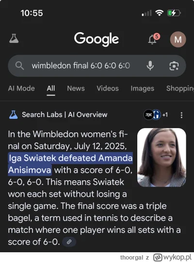 thoorgal - Takie tam 
#swiatek #iga #igaswiatek #tenis #wimbledon #ai