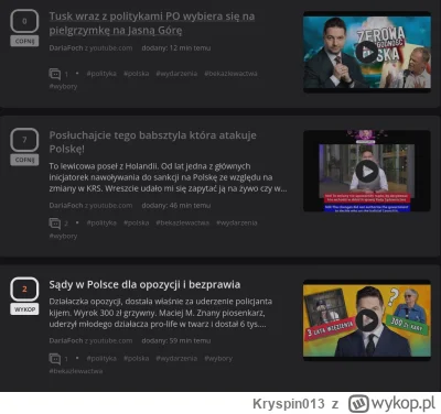 Kryspin013 - A to co? Nowe spamerskie konto Jakiego albo Mateckiego? Dosłownie w ciąg...