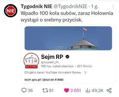 Piotrek7231 - #sejm Liczę na jakąś specjalną transmisje z tego tytułu ( ͡°( ͡° ͜ʖ( ͡°...