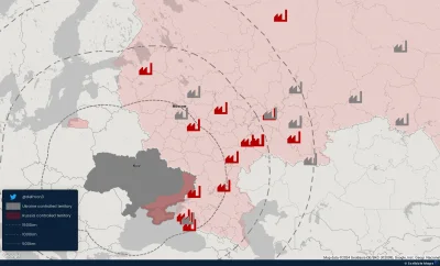 Quzin - Tak wygląda mapa rafinerii na terenie Rosji. Te zaznaczone na czerwono miały ...