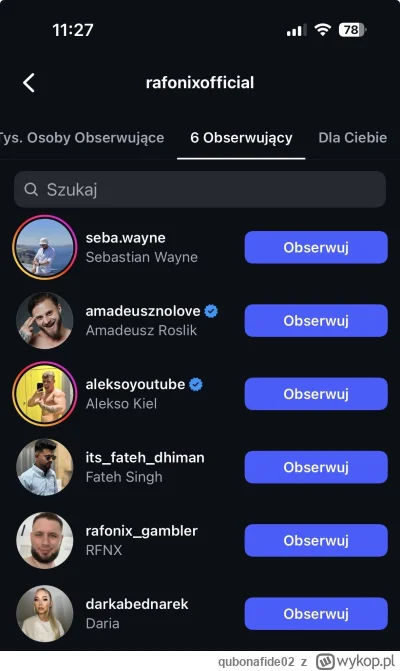 qubonafide02 - Lordoza widzę obserwuje szlachetne grono na ig #famemma