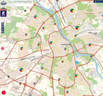 combatcode - Dla porównania, jak wygląda mapa zagrożeń w Warszawie ( ͡° ʖ̯ ͡°) mieszk...