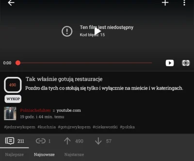 Mietowy_ - Też tak macie, że nie włącza wam filmów w appce?

#kiciochpyta #wykop #mod...