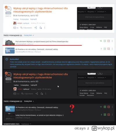 olcayn - Czy ktoś oprócz mnie zauważył, że wraz z dodaniem tego komunikatu, z treści ...