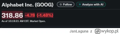 JanLaguna - Z czego wynika dzisiejszy krach akcji Gugla?
#gielda