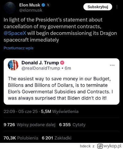 hdeck - Pilne!

Sławosz Uznański krócej w kosmosie niż Trzaskowski prezydentem!

#elo...