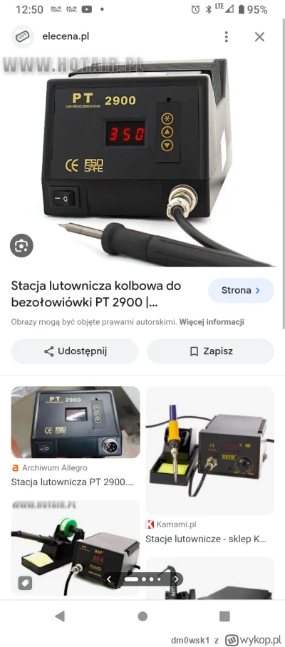 dm0wsk1 - Cześć mireczki wszechwiedzące.
Mam stacje lutownicza pt 2900.
Jej żywot się...