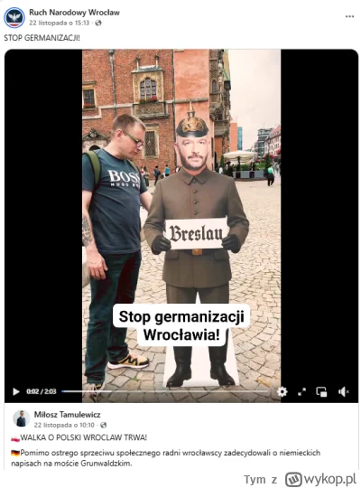 Tym - Niezłe jaja. Niemiec z AfD zarzuca władzom Wrocławia wykorzenianie niemieckiej ...