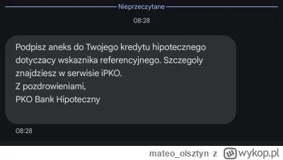 mateo_olsztyn - Pytanie do kredytobiorców #pkobp
Dostałem wiadomość e-mail i SMS żeby...