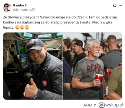 JAn2 - Podobają mi się te fikołki, bo Nawrocki ubrał kurtkę wojskową i zapozował w bo...