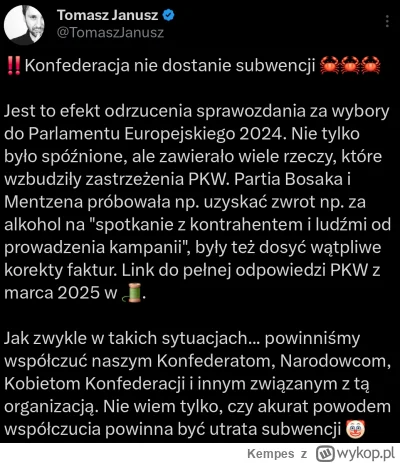 Kempes - #polityka #konfederacja #heheszki #bekazkonfederacji #bekazprawakow #mentzen...