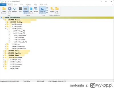 motonita - @owocliczi: Zainstaluj sobie TreeSize Free, przydatna apka, która pomaga s...