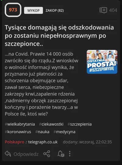 Kagernak - "Cudownie" widzieć jak na wykopie panuje chłopski rozum i na gorące wlatuj...