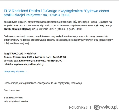Poludnik20 - #rozdajo / TÜV Rheinland Polska zaprasza na konferencje 19 września w Gd...