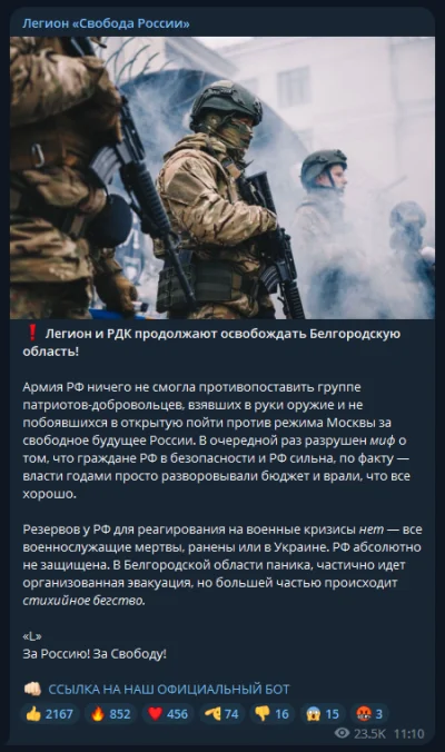 raul7788 - #ukraina #rosja #bielgorod
Legion Wolności Rosji informuje, że Legion i Ro...
