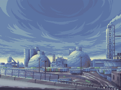 GARN - #pixelart #gif autor: Ryan Haight | concrete plant | Software Used: Aseprite