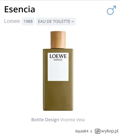 liquid84 - #perfumy
Chce ktoś dziada w sportowej cenie?
Loewe Esencia EDT 100ml - bez...