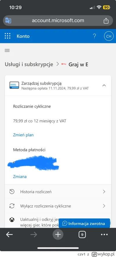 czv1 - To w końcu 179 czy 79.99 za EA Play? Odnawiał ktoś juz? 
#microsoft #eaplay #x...