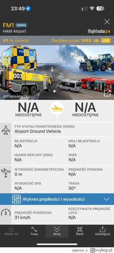 qwerss - Dlaczego w topkach na #flightradar24 jest jakiś pojazd lotniskowy? XD 

Sytu...