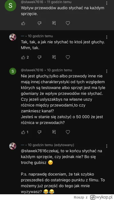 Roszp - Uważam, że to trochę zabawne, że w rolce, w której mówię, że zawsze na końcu ...