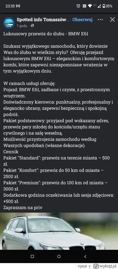 rtpnX - Może ktoś zainteresowany taka luksusowa usługa?
XD

#slub #malzenstwo #facebo...