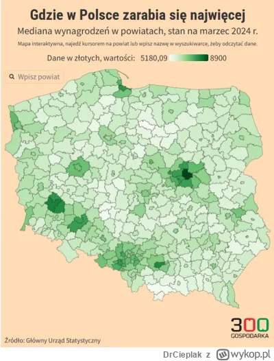 DrCieplak - Tu w rozbiciu na powiaty. Widać sporo ciekawostek - np. "super bogata" Wi...