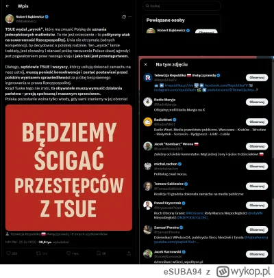 eSUBA94 - i tak sobie będzie bezkarnie groził TSUE...
fotka oczywiście AI

#bekazpisu...