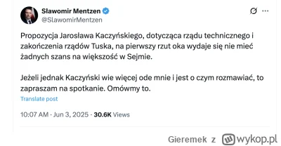 Gieremek - Widzę, że koalicja PiS z Konfederacją jest już zapowiadana. 
Jak rozumiem,...