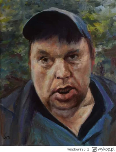 windows95 - "Kononowicz sprzed lat" - olej na płótnie

#sztukadoyebana
