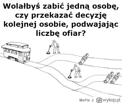 MePix - Zabiłbyś jedną osobę, aby kolejna nie musiała zabić dwóch?
Oczywiście druga o...