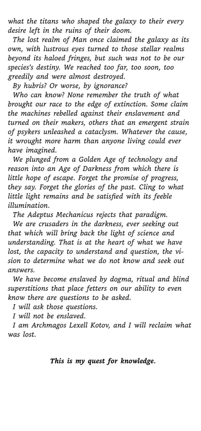 Uuroboros - Wciąż się zastanawiam. W lore jest powiedziane że złota erq technologi po...