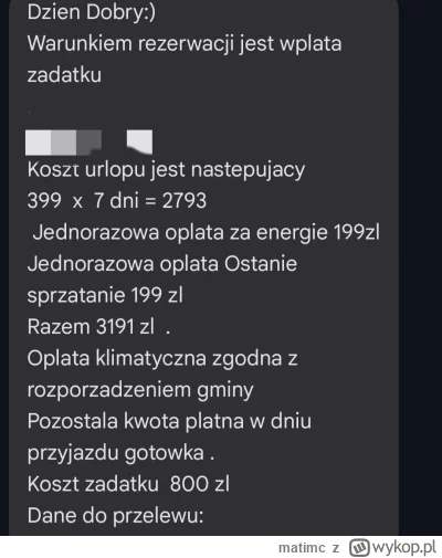 matimc - Wakacje w kraju. 2 paki ryczałtu za prąd, kolejne 2 paki za "Ostanie sprząta...