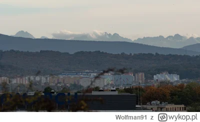 Wolfman91 - Dzisiejszy widok na Tatry z północnych rejonów Krakowa. W komentarzach ki...