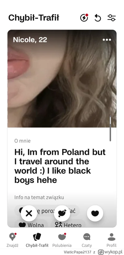 ViaticPapa2137 - Wyzwolona podróżniczka z Polski XD
#tinder #badoo #przegryw #blackpi...