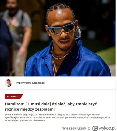 WieszakKrzak - - Mamo, Tato, a dlaczego nikt nie lubi Hamiltona? 
- Synku, pamiętaj. ...