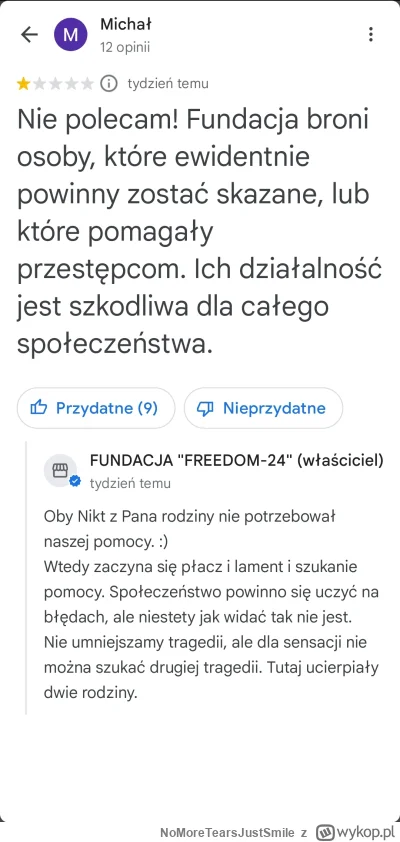 NoMoreTearsJustSmile - Fundacja, która reprezentuje Sebastiana M. i jego rodzinę, ma ...