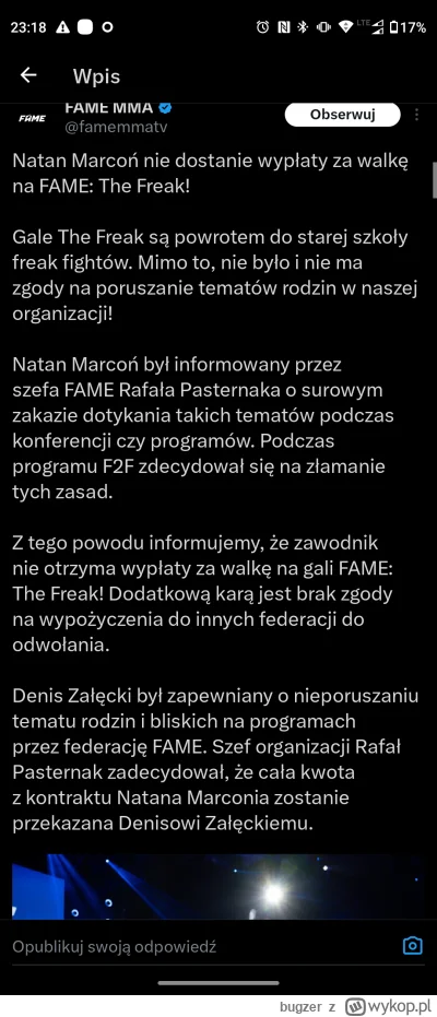 bugzer - Aha czyli Denis za próbę morderstwa dostanie wypłatę a Natan ledwo uszedłszy...