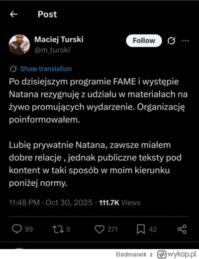Badmanek - Jednego bezbeka mniej. 
Good Job Natan! 

#famemma