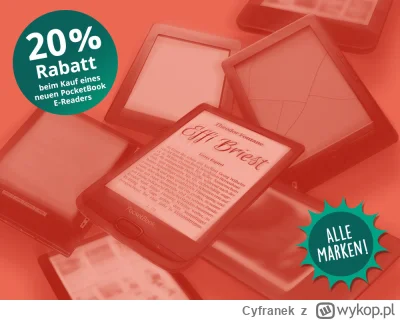 Cyfranek - PocketBook (w RFN) daje rabat 20% na zakup po zwrocie starego czytnika: ht...