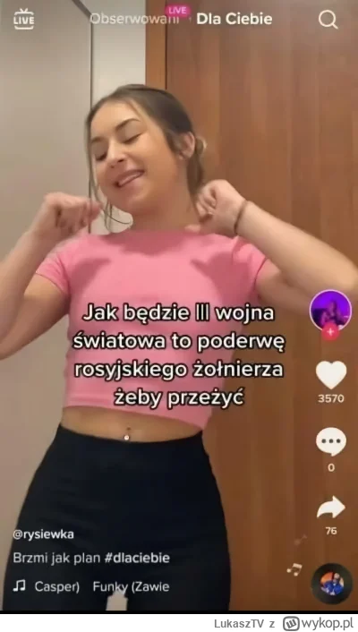 LukaszTV - Hmm.. (ʘ‿ʘ)
#rosja #wojna #tiktok #rozowepaski #logikarozowychpaskow