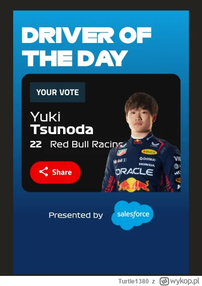 Turtle1380 - #f1 jedyny słuszny wybór, pojechać taki wyścig to naprawdę trzeba mieć w...