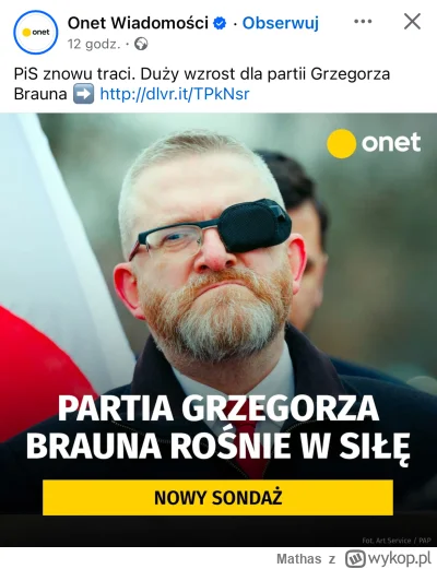 Mathas - #polityka #konfederacja #braun #bekazlewactwa 

I cyk, Grzesiu prawie 10% po...