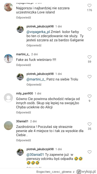 Bogactwoczescglowna - #loveisland chciałem zerknąć ten hejt co się na dorszowa wylewa...