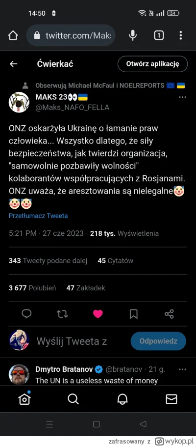 zafrasowany - Wy tu śmieszki, heheszki, a na Ukrainie są łamane podstawowe prawa kola...