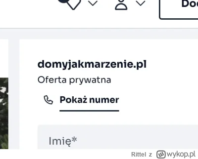 Rittel - W ogłoszeniu sprzedaży domków pod Warszawą deweloper ustawił sobie nazwę uży...